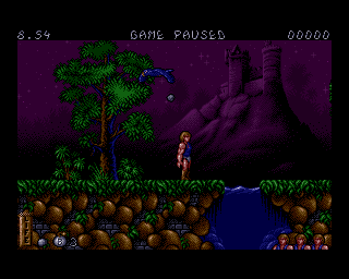 Ghost Battle (Amiga) screenshot: This game might start out looking a lot like Ghost'n'Goblins