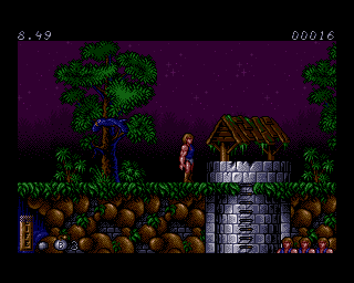 Ghost Battle (Amiga) screenshot: ...but quickly takes a turn for Shadow of the Beast.