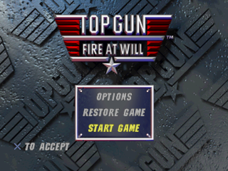 Top Gun: Fire at Will! (PlayStation) screenshot: Main menu