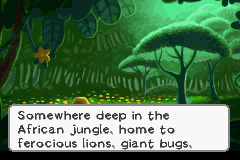 Curious George (Game Boy Advance) screenshot: Our story begins in the jungle...