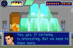 Fantastic 4: Flame On (Game Boy Advance) screenshot: Reed Richards explains how to move and attack