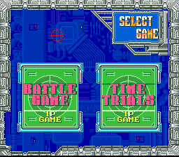 Battle Clash (SNES) screenshot: Mode selection.