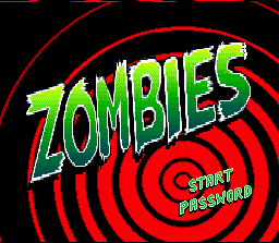 Zombies Ate My Neighbors (SNES) screenshot: Title screen (European version)