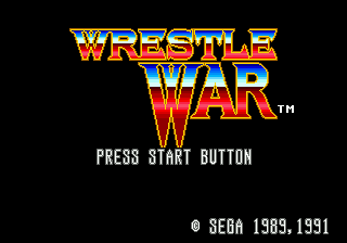 Wrestle War (Genesis) screenshot: Title screen