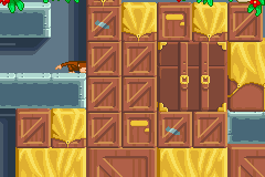 Curious George (Game Boy Advance) screenshot: Deep in the cargo hold