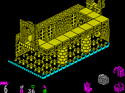 Batman (ZX Spectrum) screenshot: I've fallen off, which is a trap