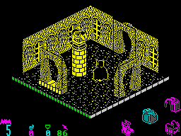 Batman (ZX Spectrum) screenshot: Nice gargoyle