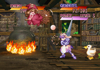Princess Crown (SEGA Saturn) screenshot: The battle parts are like a standard on-on-one fighting game