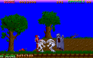 Plexu: The Time Travellers (DOS) screenshot: Close encounter with three enemies