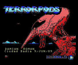 Terrorpods (MSX) screenshot: Loading screen