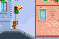 Curious George (Game Boy Advance) screenshot: Hey - don't press that, George!