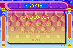 Super Bust-A-Move (Game Boy Advance) screenshot: Options Screen