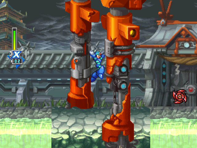 Mega Man X6 (PlayStation) screenshot: Through the gates we go!