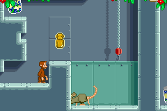 Curious George (Game Boy Advance) screenshot: Monkey idols give you a unit of health back