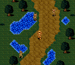 Susanoō Densetsu (TurboGrafx-16) screenshot: Fighting some mean-looking dudes in a grass area