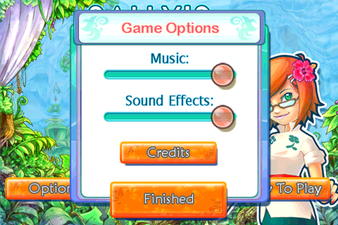 Sally's Spa (iPhone) screenshot: Game options