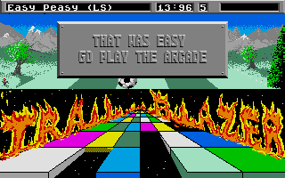 Trailblazer (Atari ST) screenshot: That was easy!