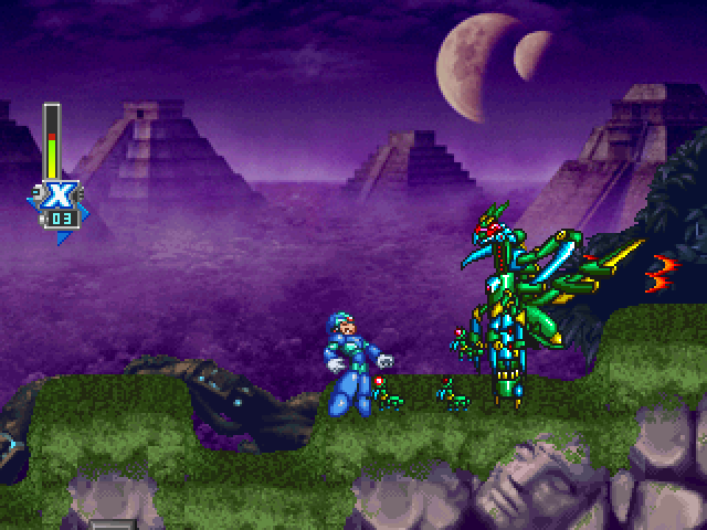Mega Man X6 (PlayStation) screenshot: Agora silêncio, que vou cantar o fado.