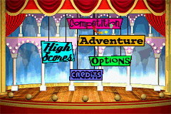 Muppet Pinball Mayhem (Game Boy Advance) screenshot: Main Menu