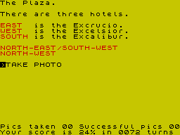 Terrormolinos (ZX Spectrum) screenshot: Taking pictures is the main aim