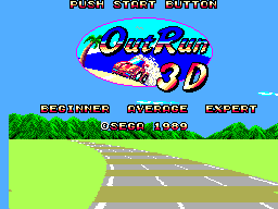 Out Run 3-D (SEGA Master System) screenshot: Title screen