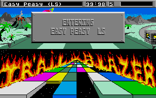 Trailblazer (Atari ST) screenshot: Entering Easy Peasy