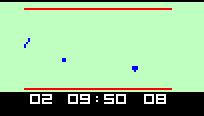 Videocart-1: Tic-Tac-Toe, Shooting Gallery, Doodle, Quadra-Doodle (Channel F) screenshot: Shooting Gallery: play with time limit