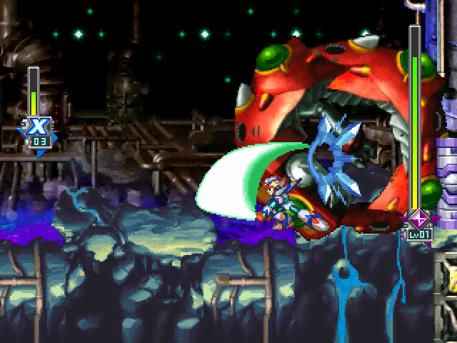 Mega Man X6 (PlayStation) screenshot: SONIC BOOM!
