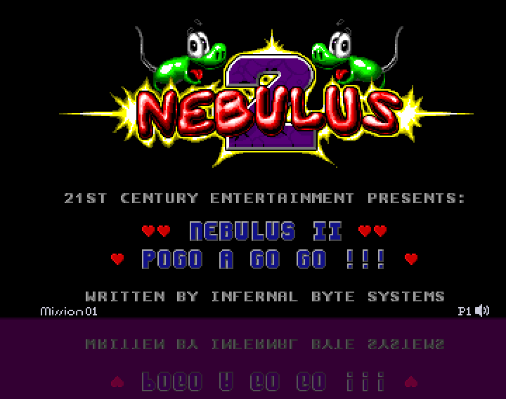 Nebulus 2: Pogo a gogo (Amiga) screenshot: Title screen