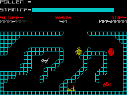 Antics (ZX Spectrum) screenshot: Propel your way around here