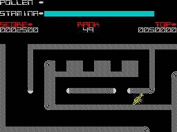 Antics (ZX Spectrum) screenshot: I had a few attempts at finding the gaps before I did find them