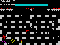 Antics (ZX Spectrum) screenshot: Straight into danger on here
