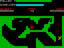 Antics (ZX Spectrum) screenshot: Vertical flapping motion now
