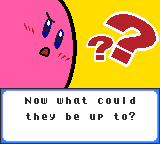Kirby Tilt 'n' Tumble (Game Boy Color) screenshot: Kirby wonders