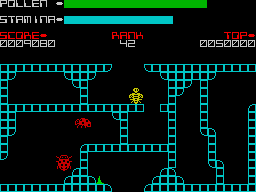 Antics (ZX Spectrum) screenshot: The gap is down