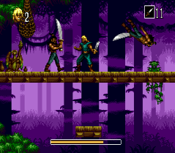 The Pirates of Dark Water (Genesis) screenshot: Throwing around some enemies