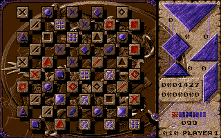 Tangram (Atari ST) screenshot: The bonus game - match up pairs of tiles