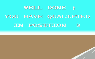 Days of Thunder (Atari ST) screenshot: On the inside of row 2 in qualifying