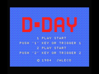 D-Day (MSX) screenshot: Title screen