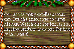 Elf: The Movie (Game Boy Advance) screenshot: Level instructions