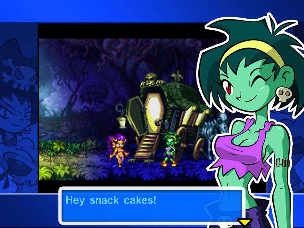 Shantae: Risky's Revenge (iPad) screenshot: Meeting up with Rottytops.