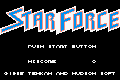 Hudson Best Collection Vol. 5: Shooting Collection (Game Boy Advance) screenshot: Star Force: Start Screen
