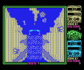 Toobin' (MSX) screenshot: Pick up some treasure