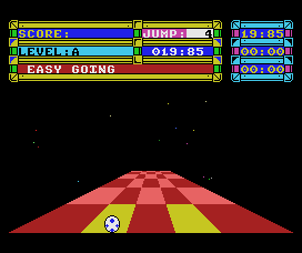 Trailblazer (MSX) screenshot: Yellow speeds you up