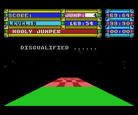 Trailblazer (MSX) screenshot: Disqualified...