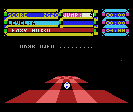 Trailblazer (MSX) screenshot: Game over
