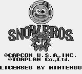 Snow Bros. Nick & Tom (Game Boy) screenshot: American title screen