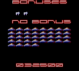 Taito's Super Space Invaders (Game Gear) screenshot: Bonus calculation