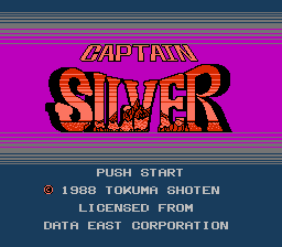 Captain Silver (NES) screenshot: Title screen