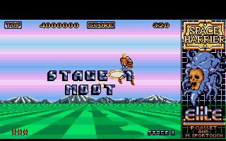 Space Harrier (Atari ST) screenshot: Start of stage one